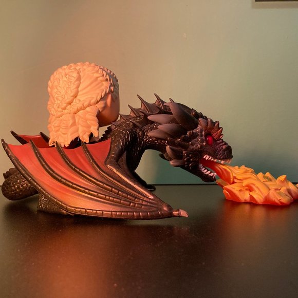 *RARE* Funko POP: Game Of Thrones -Daenerys on Fiery Drogon Collector's Item - Picture 3 of 6